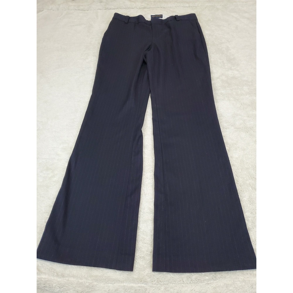 Banana Republic Navy Blue White Pinstripe Dress Pants 8 Classic Office Academia